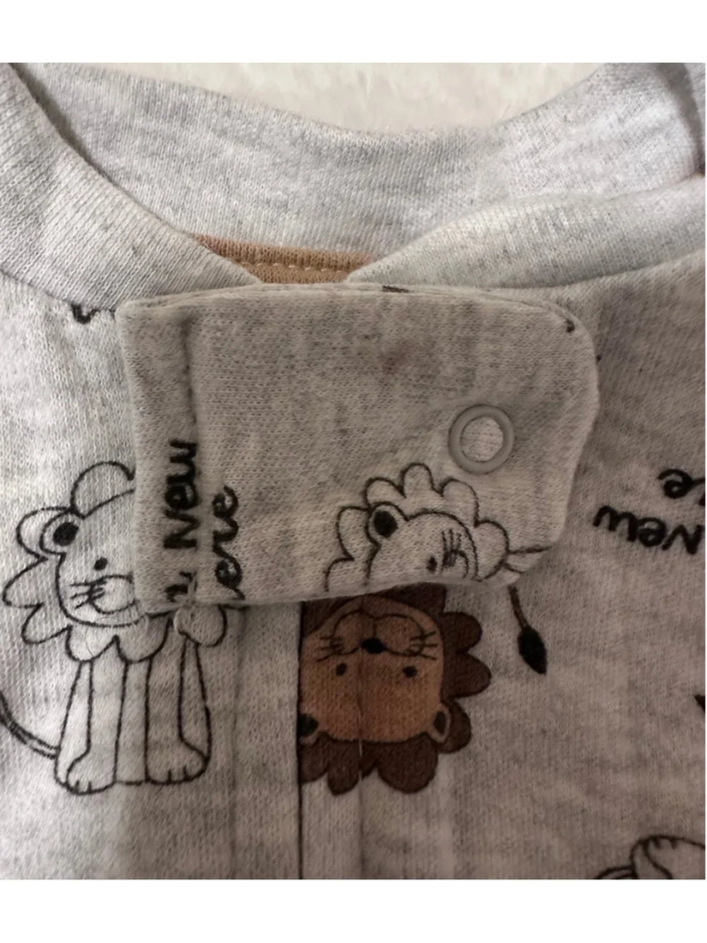 Koalababy Lion Print Footed Sleeper Set w/ Hat & Mittens 3-6M
